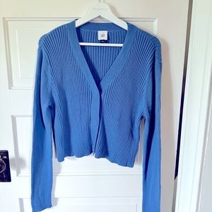 NWOT Cabi Slim Rib Cardigan in Periwinkle Size L